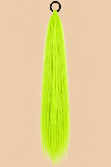 Ponytail Neon Groen – ±66 cm – De HaarBoetiek