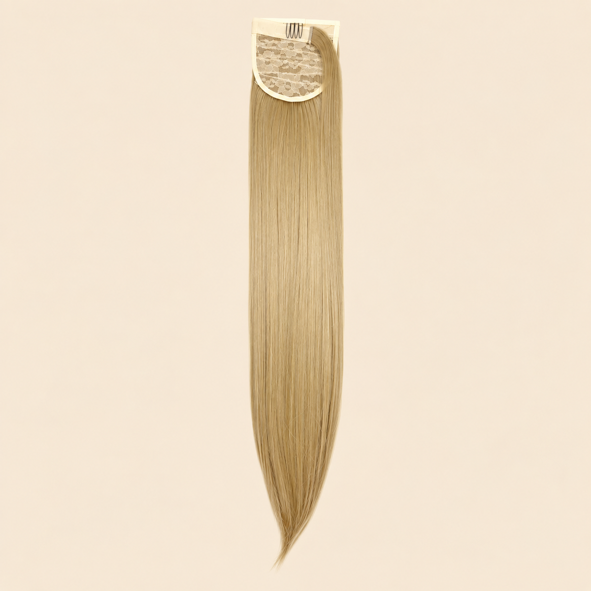 Steile ponytail met klittenband warm koperblond (27 BOD) 60 cm – De HaarBoetiek