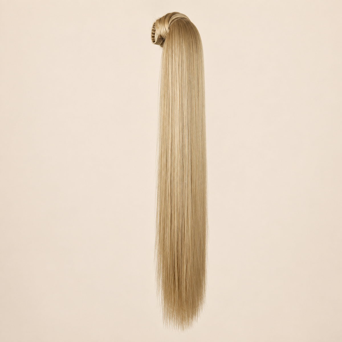 Steile ponytail met klittenband zandblond (Tan Blonde BOD) 60 cm – De HaarBoetiek