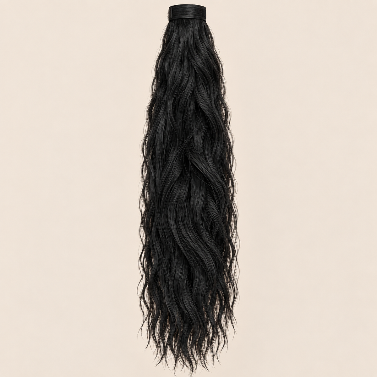 WRMA 90 cm ponytail kleur 1 op beige achtergrond