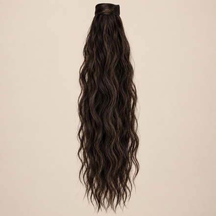WRMA 90 cm ponytail kleur 2 op beige achtergrond