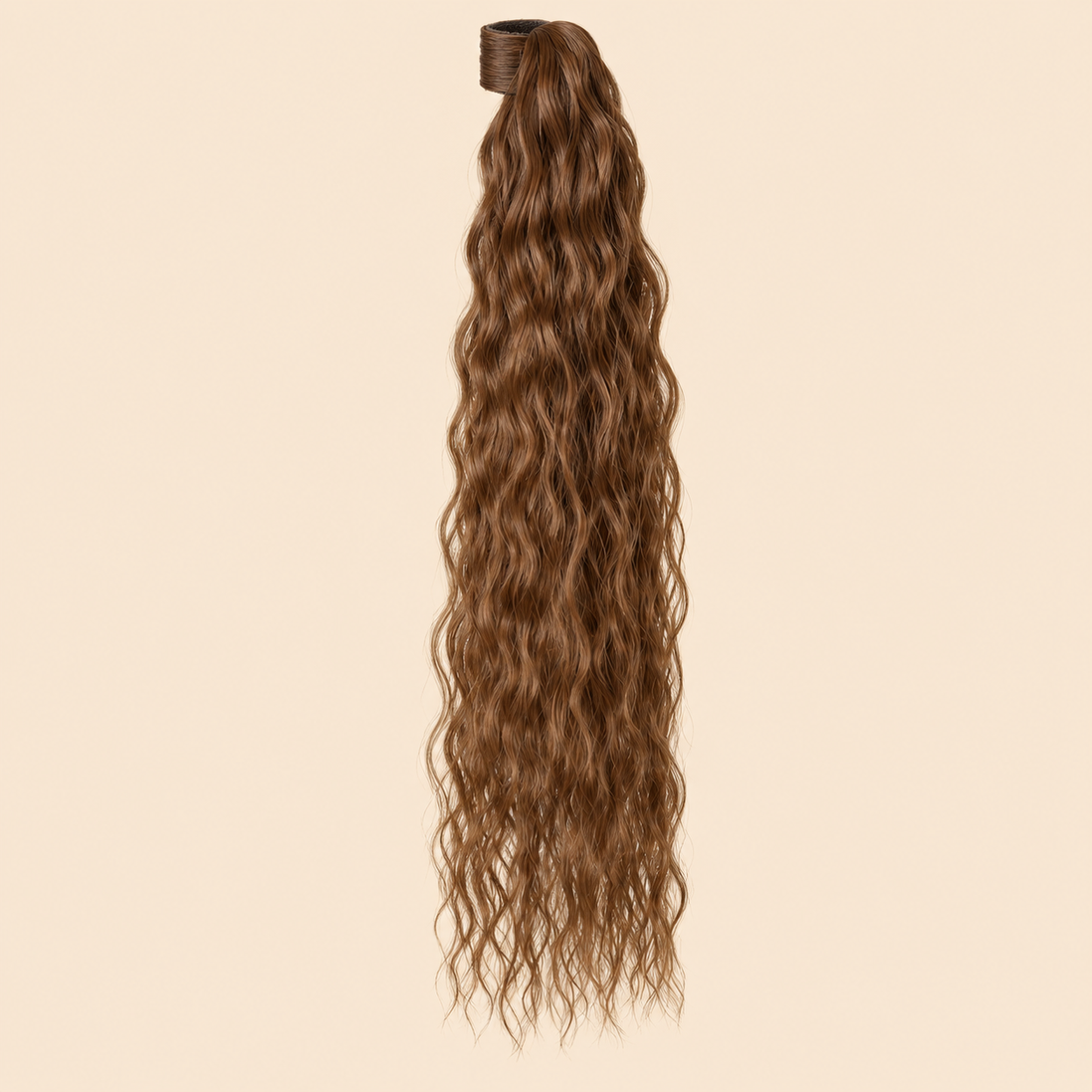 Golvende BraidOrDie ponytail met klittenband middenbruin (10) 60 cm – De HaarBoetiek