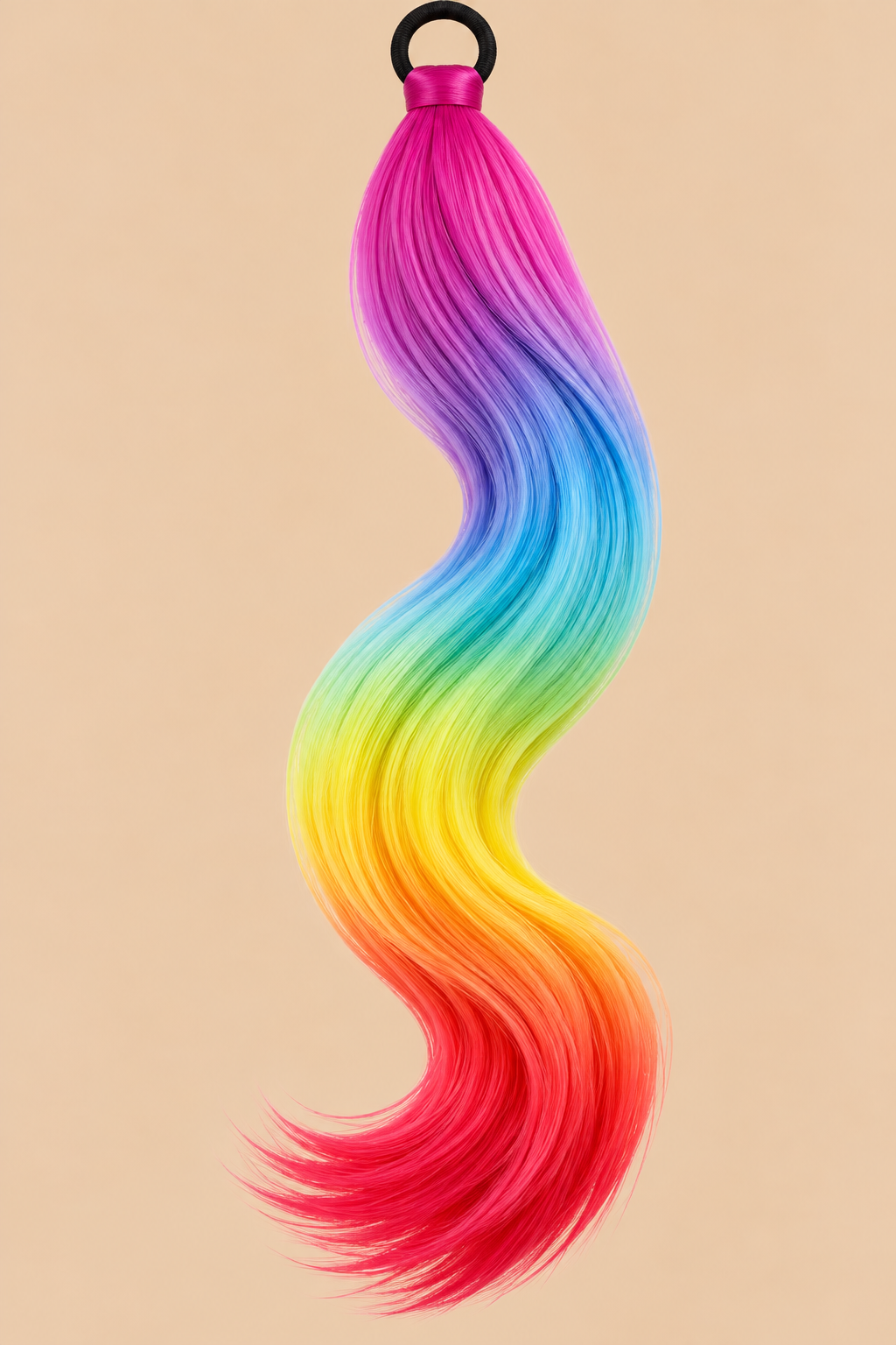 Ponytail Rainbow Ombré – ±71 cm – De HaarBoetiek