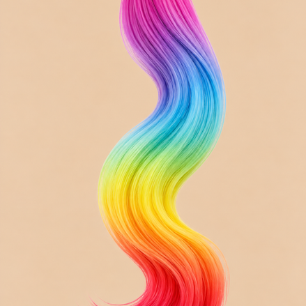 Ponytail Rainbow Ombré – ±71 cm – De HaarBoetiek