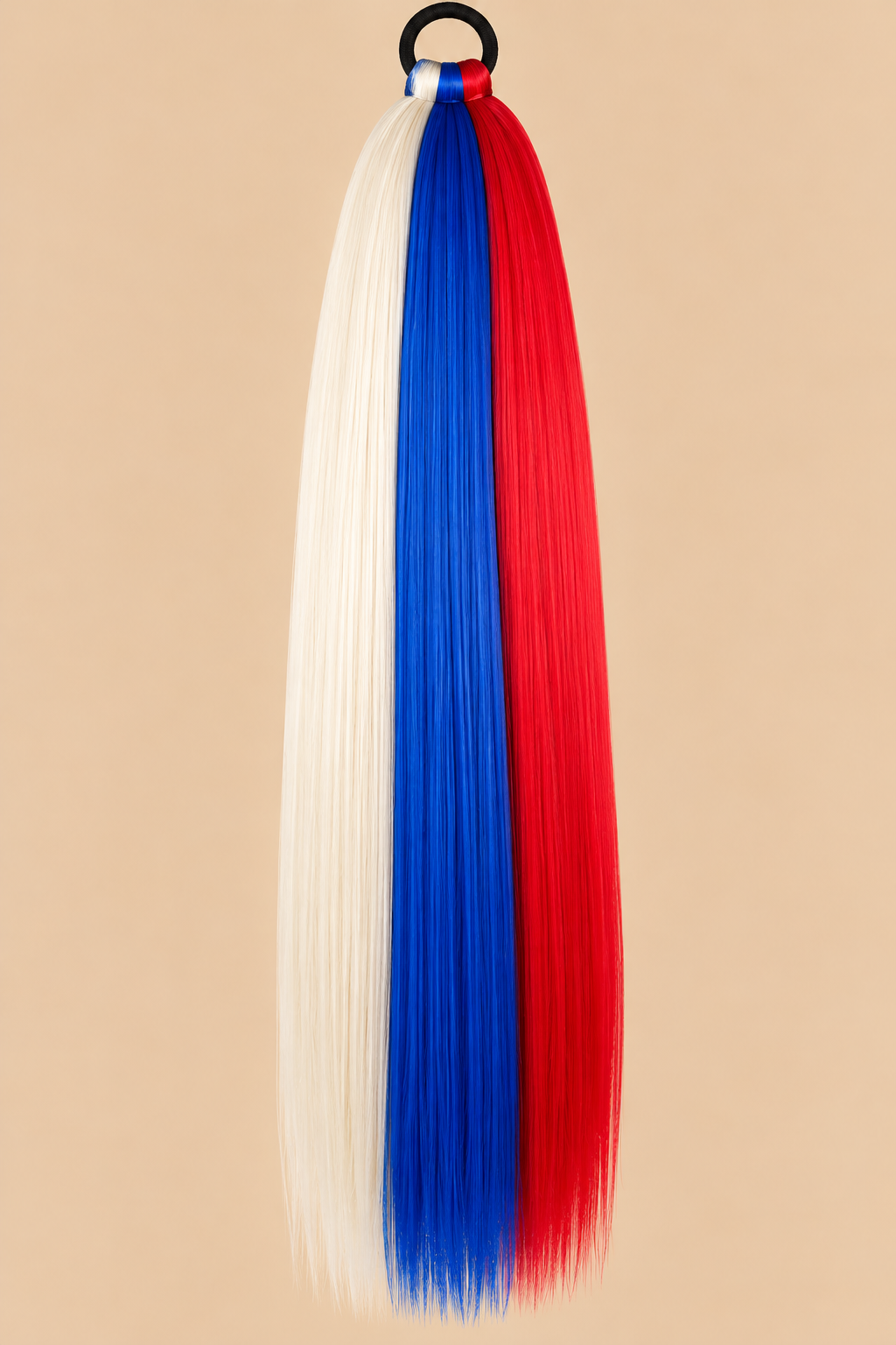 Ponytail Rood/Wit/Blauw – De HaarBoetiek