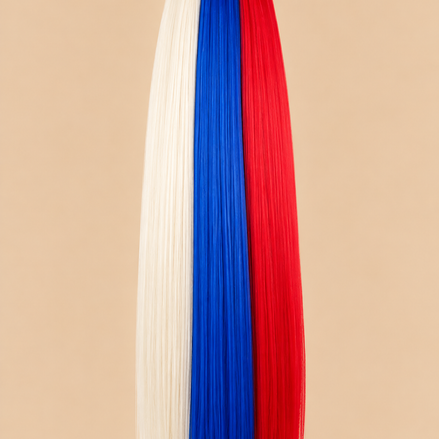 Ponytail Rood/Wit/Blauw – De HaarBoetiek