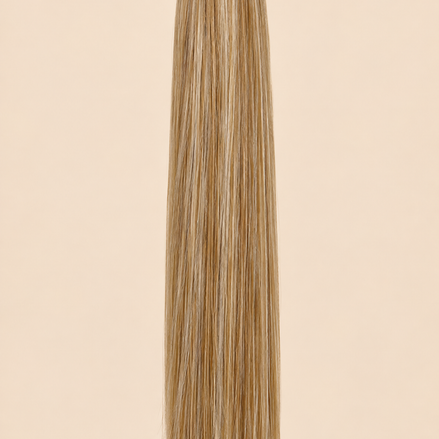 Steile ponytail met klittenband warm blond (Rich Blonde) 90 cm – De HaarBoetiek