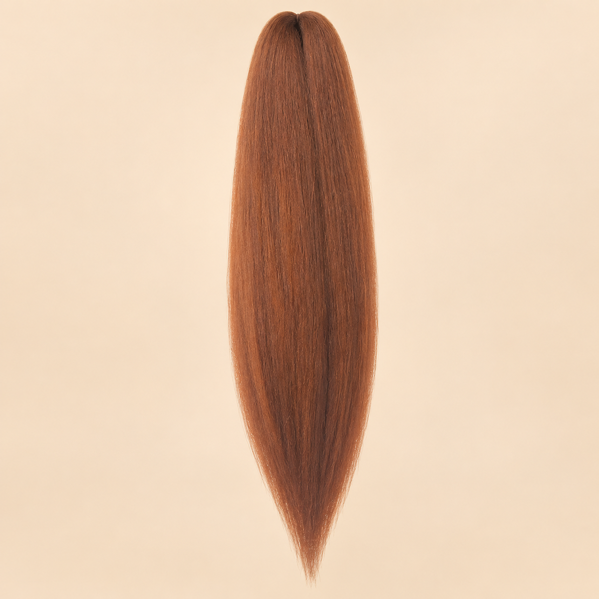 Jumbo Braid Pre-Stretched EVE 70 cm – 30 koperbruin op beige achtergrond