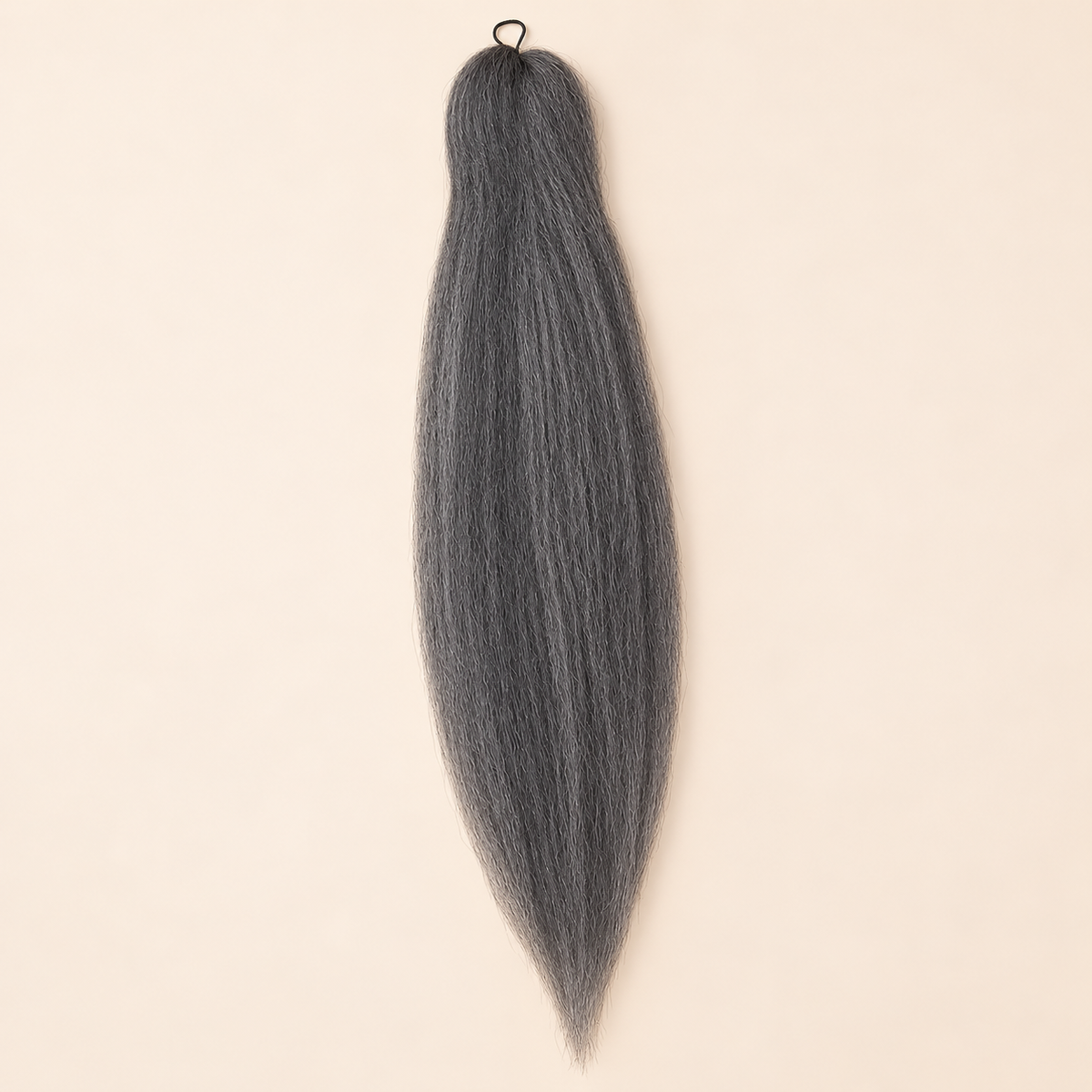 Jumbo Braid Pre-Stretched EVE 70 cm – M44 donkergrijs op beige achtergrond