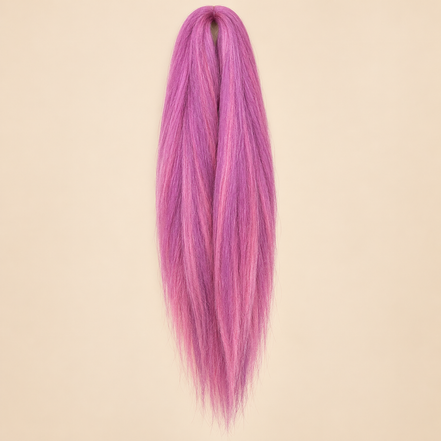 Jumbo Braid Pre-Stretched RastAfri 65 cm – Pink Taffe paarsroze op beige achtergrond