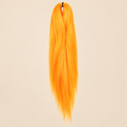 Jumbo Braid Pre-Stretched RastAfri 65 cm – SunKiss zongeel-oranje op beige achtergrond