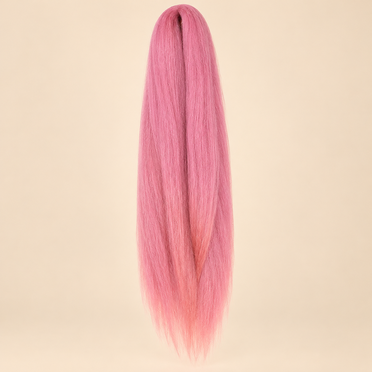 Jumbo Braid Pre-Stretched RastAfri 65 cm – M.PinkPassion roze op beige achtergrond