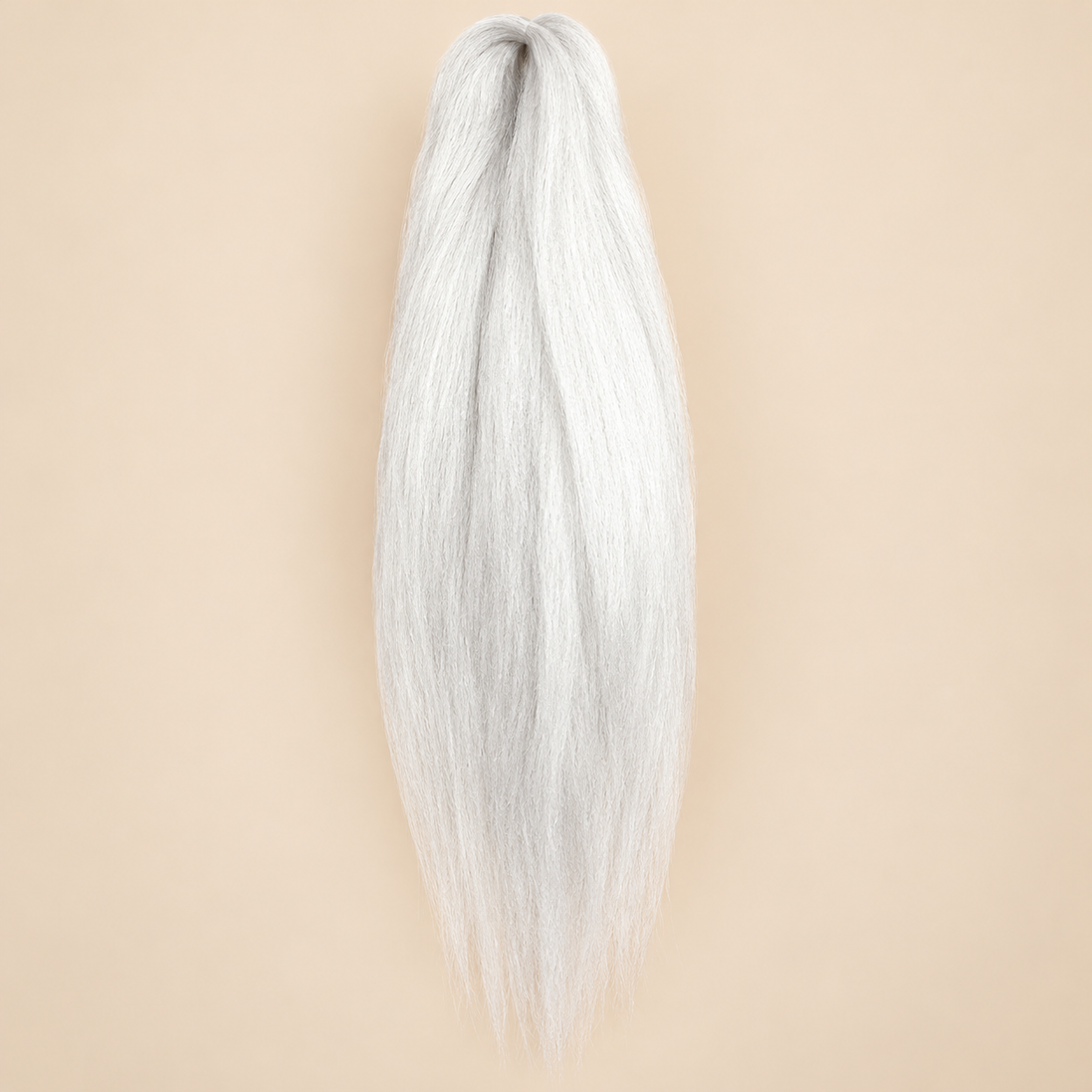 Jumbo Braid Pre-Stretched RastAfri 65 cm – Snow White sneeuwwit op beige achtergrond