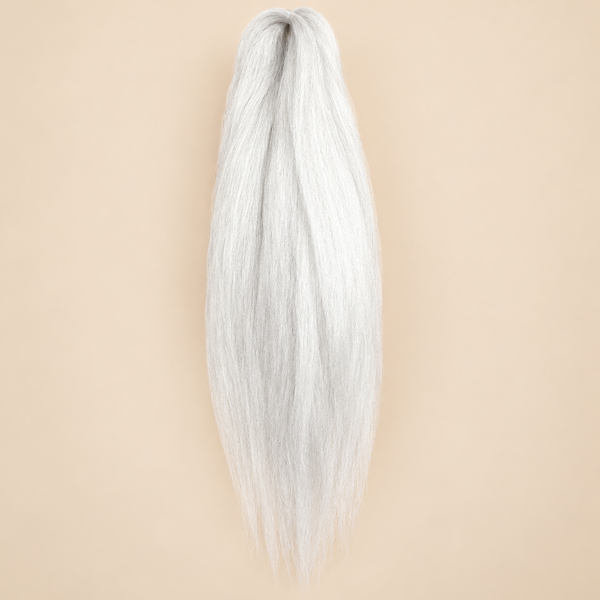Jumbo Braid Pre-Stretched RastAfri 65 cm – Snow White sneeuwwit op beige achtergrond