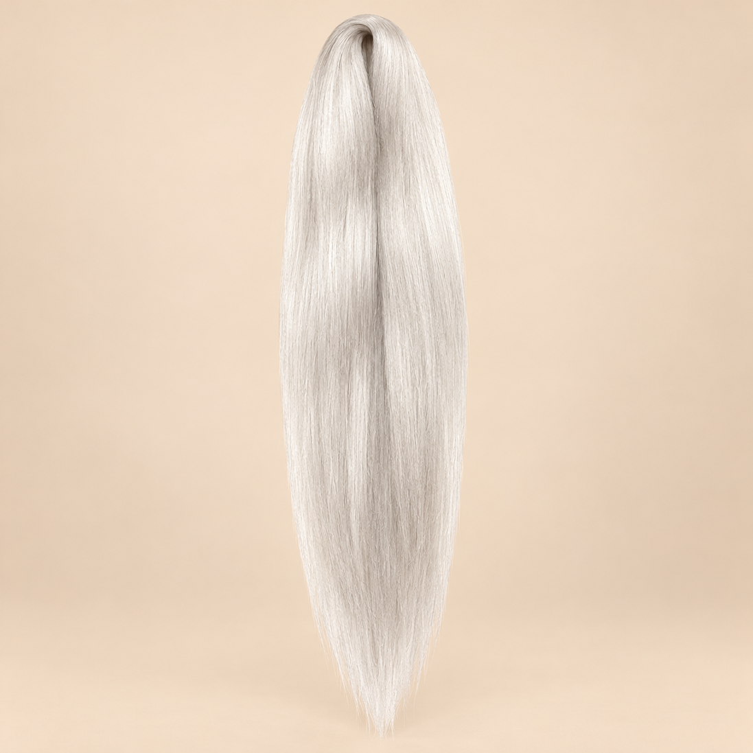 Jumbo Braid Pre-Stretched RastAfri 65 cm – 60 zilvergrijs op beige achtergrond