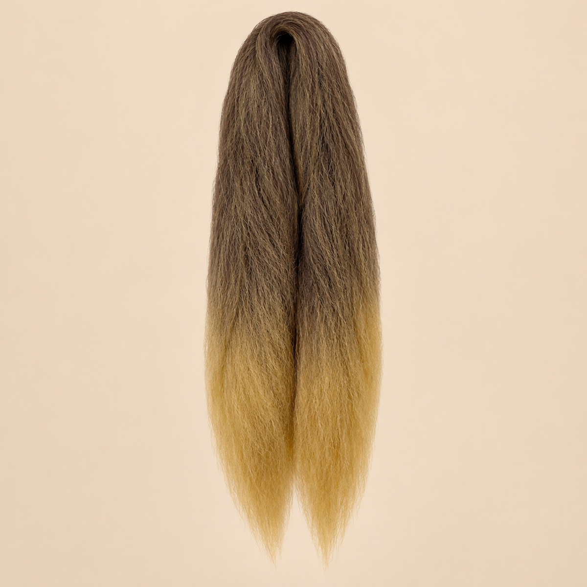 Jumbo Braid Pre-Stretched RastAfri 65 cm – BT4/27 bruin-honingblond op beige achtergrond