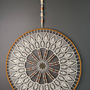 Dromenvanger Mandala Off White XL 65cm – Handgemaakte Dreamcatcher