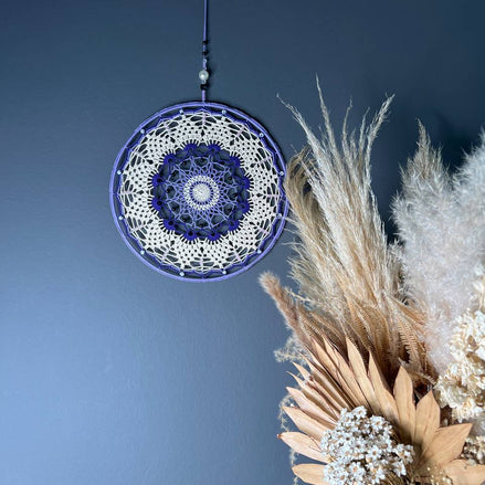Dromenvanger The Purple One 25cm handgemaakte dreamcatcher - De HaarBoetiek
