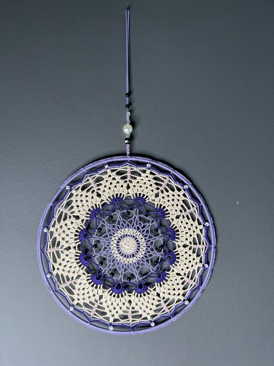 Dromenvanger The Purple One 25cm – Handgemaakte Dreamcatcher