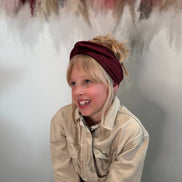 Bordeaux bandeau haarband voor kinderen