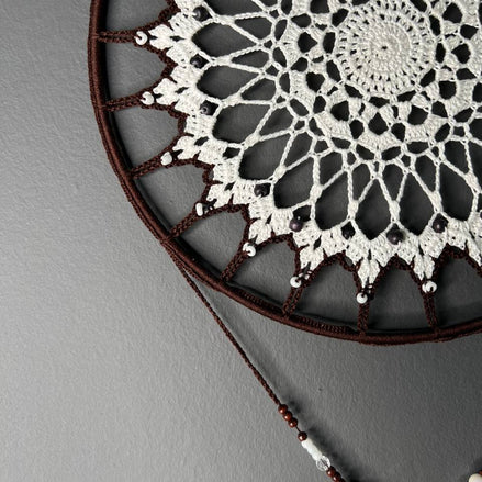 Dromenvanger Simple Brown 25cm – Handgemaakte Dreamcatcher