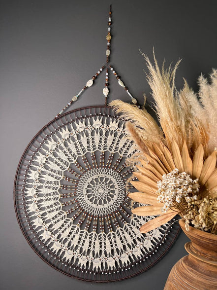 Brown & Off white 60cm | Bestel vóór 12:00, morgen stralen! | De haarboetiek.nl