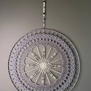 Dromenvanger Purple Greyish 55cm – Handgemaakte Dreamcatcher