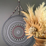 Dromenvanger Purple Beaded 55cm handgemaakte dreamcatcher - De HaarBoetiek