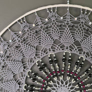 Dromenvanger Purple & Black Beaded 50cm – Handgemaakte Dreamcatcher
