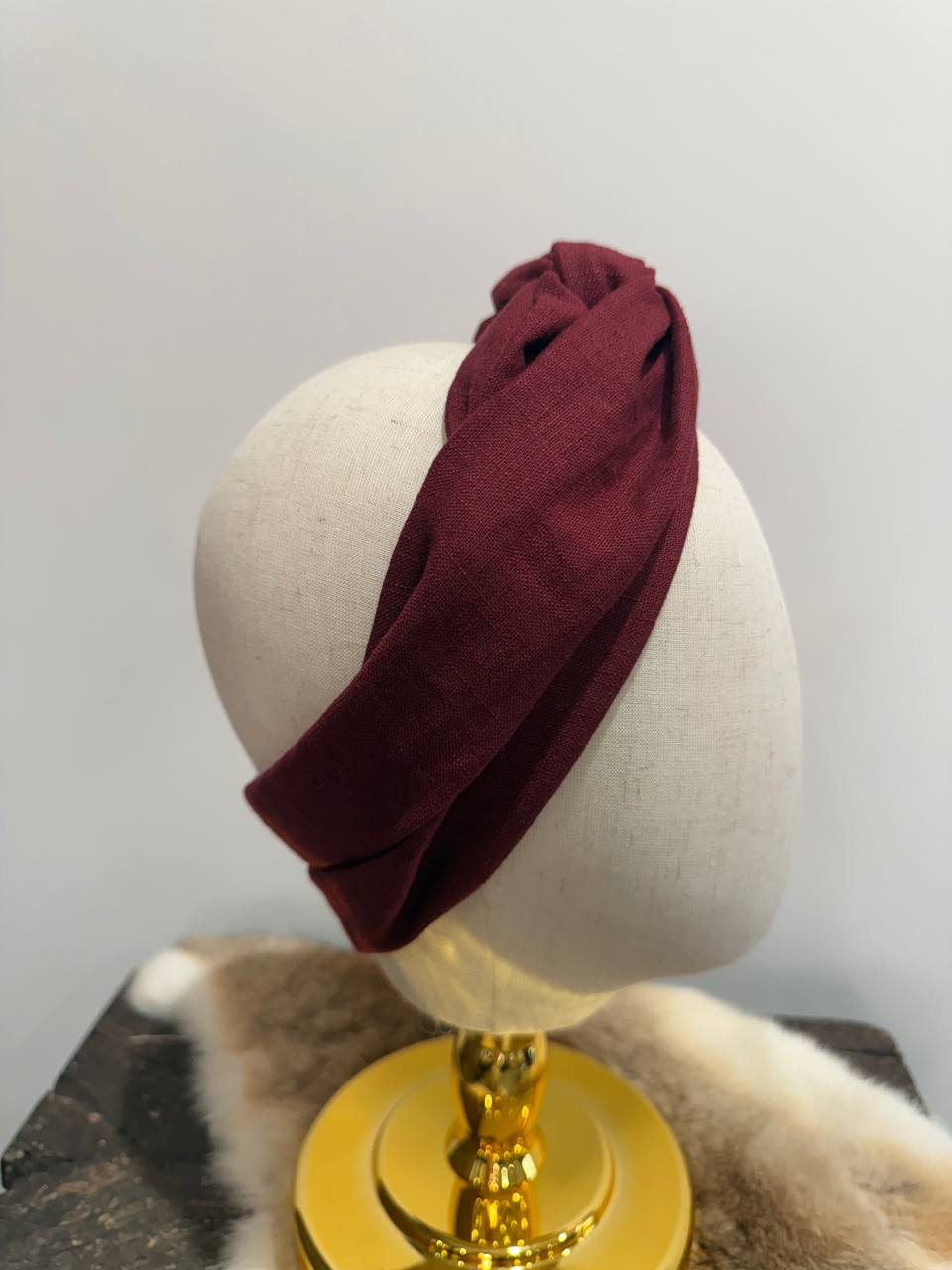 Bordeaux bandeau haarband voor dames