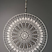Dromenvanger Black & White 60cm – Handgemaakte Dreamcatcher