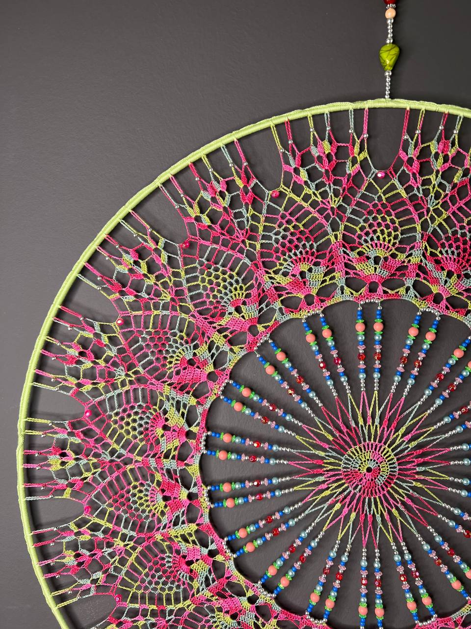 Dromenvanger Color Explosion 60cm – Handgemaakte Dreamcatcher
