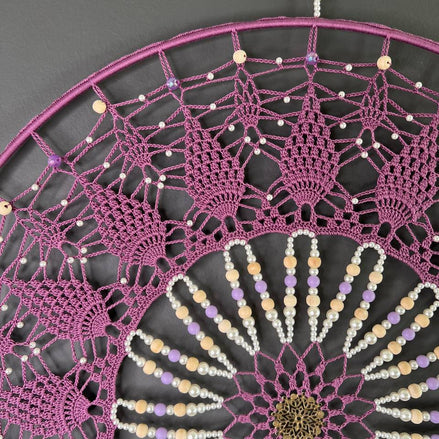 Dromenvanger Pretty Purple 50cm – Handgemaakte Dreamcatcher