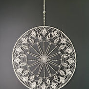 Dromenvanger All White Beaded 55cm – Handgemaakte Dreamcatcher