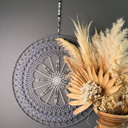 Dromenvanger Purple Greyish 55cm handgemaakte dreamcatcher - De HaarBoetiek