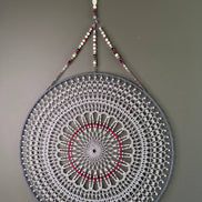 Dromenvanger Purple Beaded 55cm – Handgemaakte Dreamcatcher