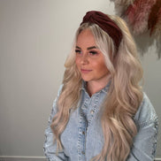 Bordeaux bandeau haarband voor dames