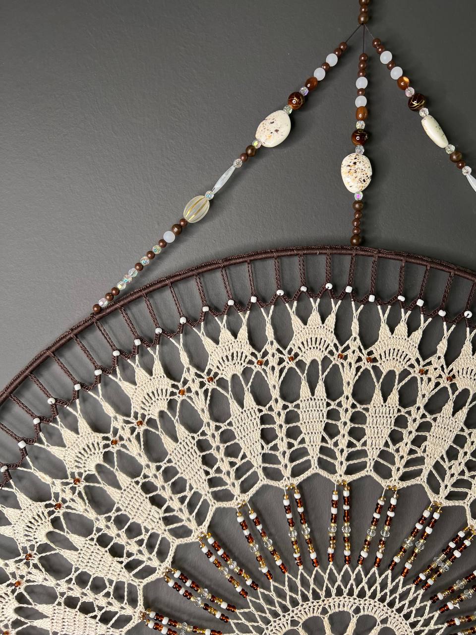 Brown & Off white 60cm | Bestel vóór 12:00, morgen stralen! | De haarboetiek.nl