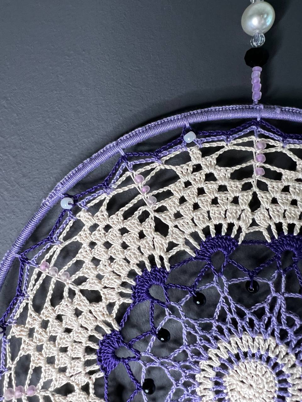 Dromenvanger The Purple One 25cm – Handgemaakte Dreamcatcher