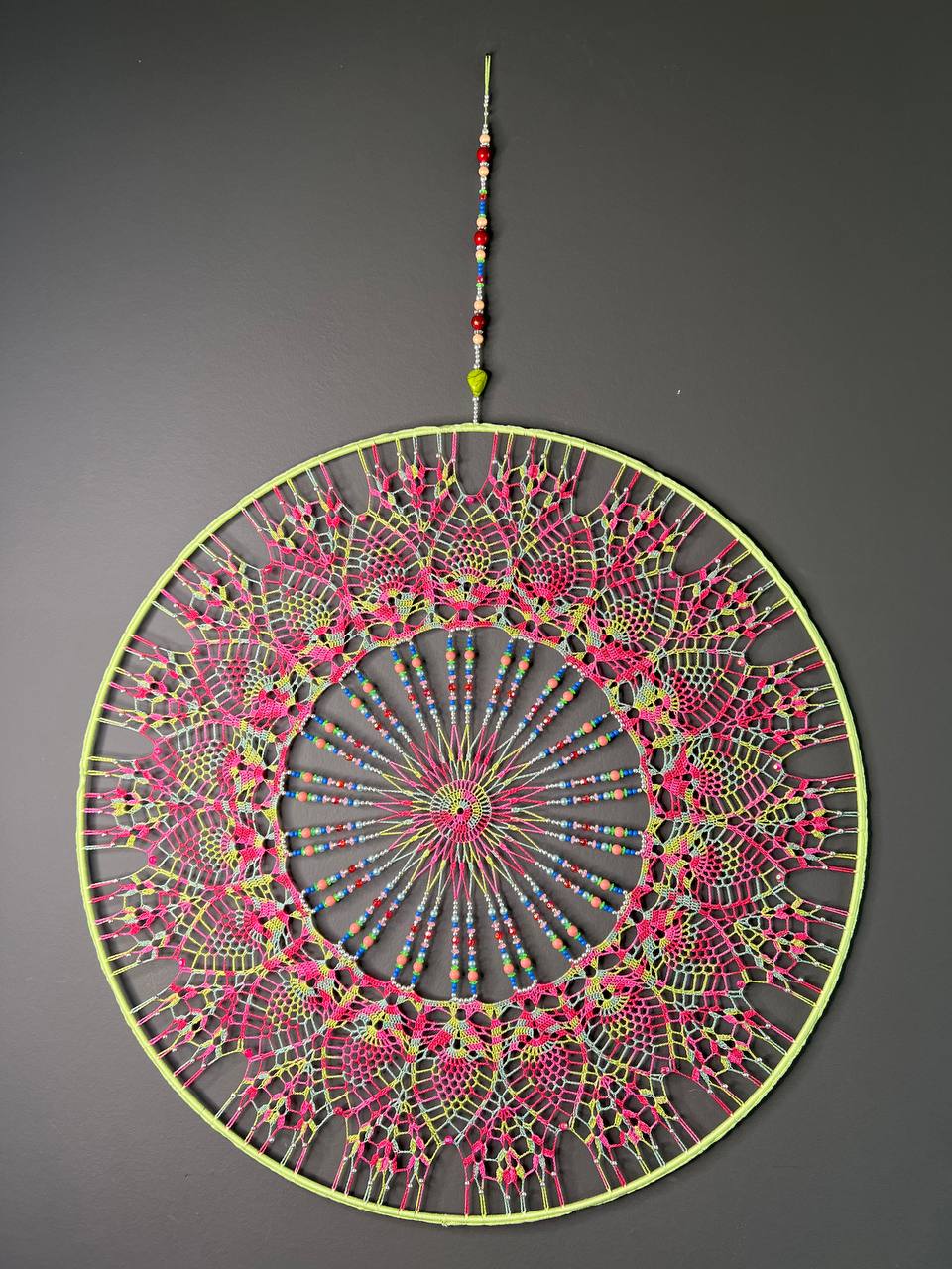 Dromenvanger Color Explosion 60cm – Handgemaakte Dreamcatcher