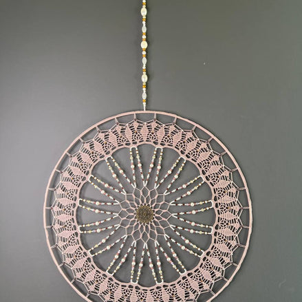 Dromenvanger Dark Sand 55cm – Handgemaakte Dreamcatcher