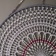 Dromenvanger Purple Beaded 55cm – Handgemaakte Dreamcatcher