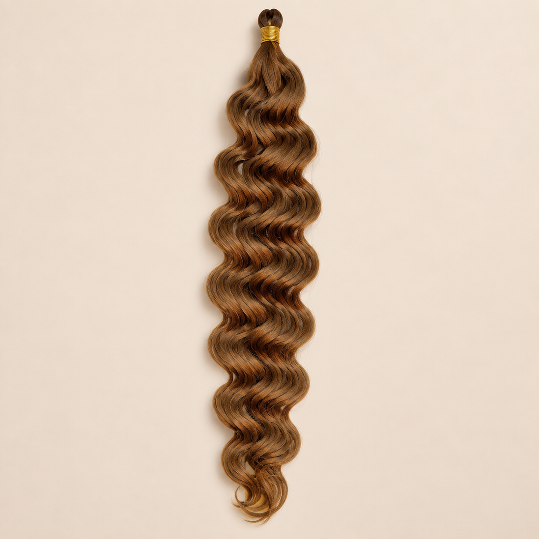 Honingblond RastAfri Kingston Curl kanekalon vlechthaar, 27, 50 cm, 85 gram, beige achtergrond