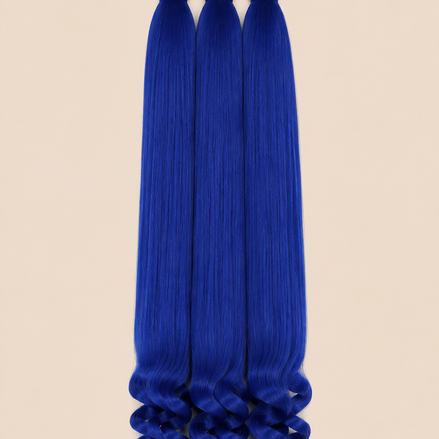 RastAfri Easy 3-in-1 Goddess Egyptian Blue invlechthaar 3-pack op lichtbeige achtergrond