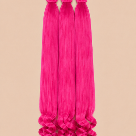 RastAfri Easy 3-in-1 Goddess Hot Pink invlechthaar 3-pack op lichtbeige achtergrond
