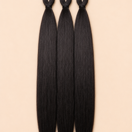 RastAfri Easy Braid 3-in-1 kleur 1B zwart 75 cm op lichtbeige achtergrond