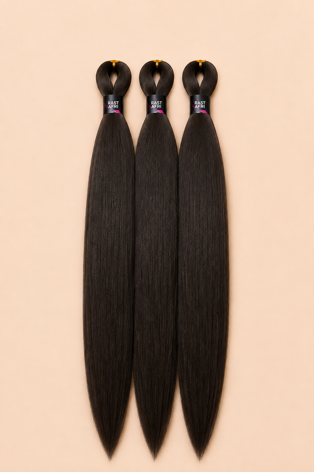 RastAfri Easy Braid 3-in-1 kleur 2 bruin 75 cm op beige achtergrond