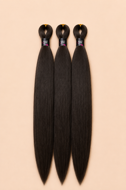 RastAfri Easy Braid 3-in-1 kleur 2 bruin 75 cm op beige achtergrond