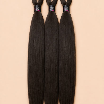 RastAfri Easy Braid 3-in-1 kleur 2 bruin 75 cm op beige achtergrond