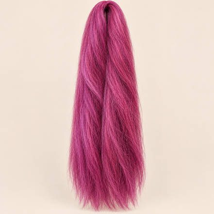 Jumbo Braid 100% RastAfri 60 cm – Pink Taffe paarsroze op beige achtergrond
